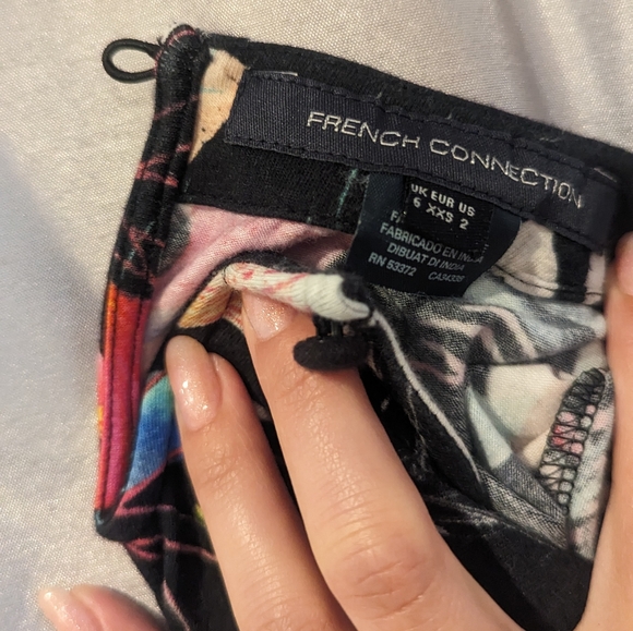 French Connection floral bodycon stretchy knit dress size 2 - Picture 5 of 6